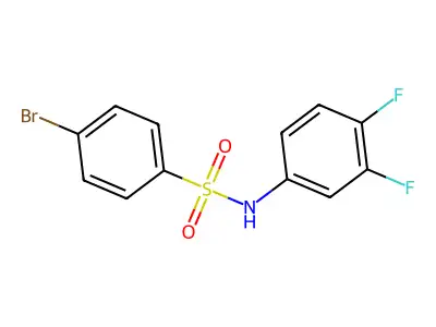 4-bromo-N-(3,4-difluorophenyl)benzenesulfonamide structure