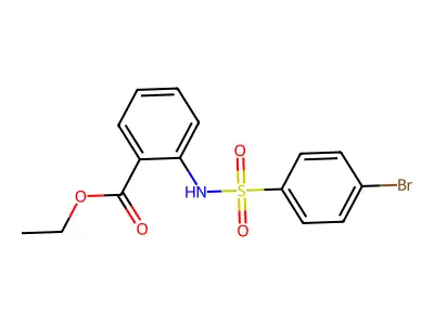 Ethyl 2-{[(4-bromophenyl)sulfonyl]amino}benzoate structure
