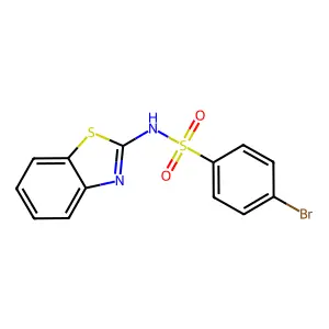 N-(benzo[d]thiazol-2-yl)-4-bromobenzenesulfonamide structure
