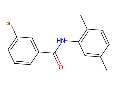 3-bromo-N-(2,5-dimethylphenyl)benzamide structure