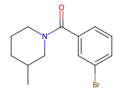 (3-Bromophenyl)(3-methyl-1-piperidinyl)methanone structure