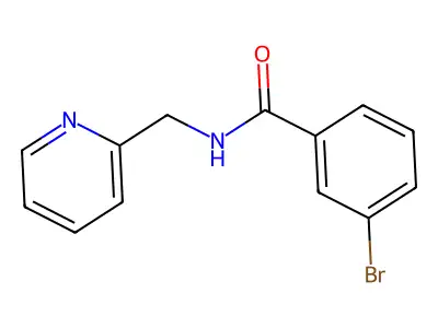 3-bromo-N-(pyridin-2-ylmethyl)benzamide structure