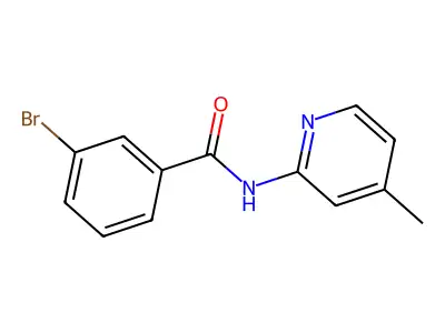 3-bromo-N-(4-methylpyridin-2-yl)benzamide structure