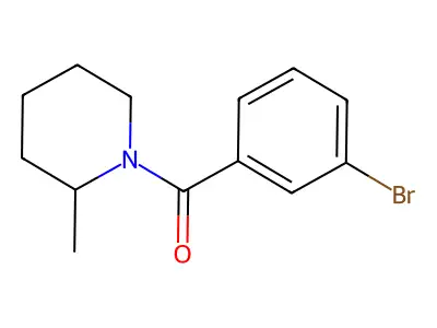 (3-Bromophenyl)(2-methyl-1-piperidinyl)methanone structure