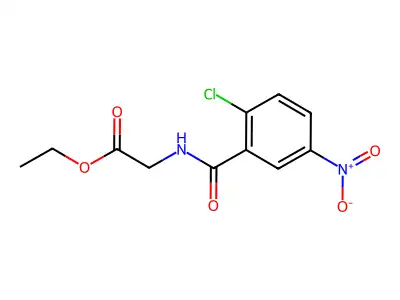 Ethyl 2-[(2-chloro-5-nitrobenzoyl)amino]acetate structure