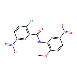 2-Chloro-N-(2-methoxy-5-nitrophenyl)-5-nitrobenzamide structure