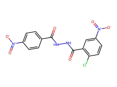 2-chloro-5-nitro-N'-(4-nitrobenzoyl)benzohydrazide structure