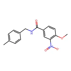 4-methoxy-N-(4-methylbenzyl)-3-nitrobenzamide structure