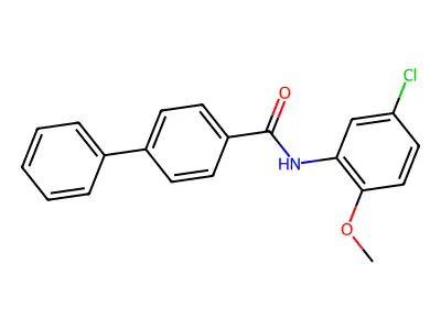 N-(5-chloro-2-methoxyphenyl)[1,1'-biphenyl]-4-carboxamide structure
