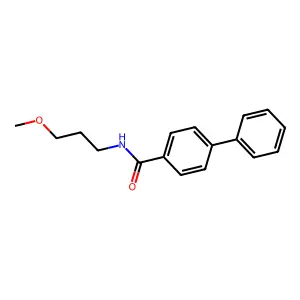 N-(3-methoxypropyl)-4-phenylbenzamide structure