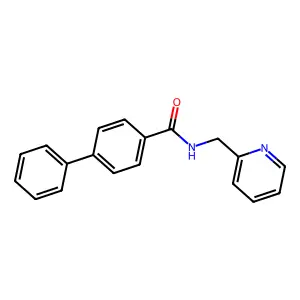 4-phenyl-N-(pyridin-2-ylmethyl)benzamide structure
