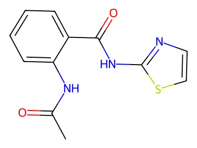 2-(Acetylamino)-N-2-thiazolylbenzamide structure