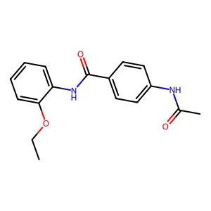 4-acetamido-N-(2-ethoxyphenyl)benzamide structure