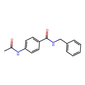 4-(acetylamino)-N-benzylbenzamide structure