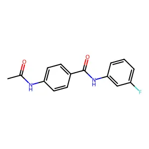 4-acetamido-N-(3-fluorophenyl)benzamide structure