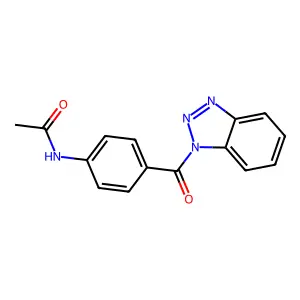 N-[4-(benzotriazole-1-carbonyl)phenyl]acetamide structure