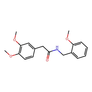 2-(3,4-dimethoxyphenyl)-N-(2-methoxybenzyl)acetamide structure