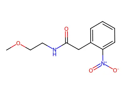 N-(2-methoxyethyl)-2-(2-nitrophenyl)acetamide structure
