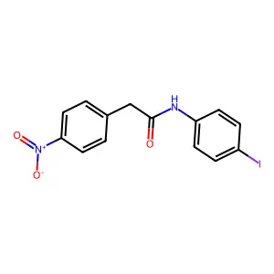 N-(4-iodophenyl)-2-(4-nitrophenyl)acetamide structure
