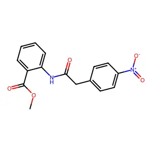 Methyl 2-{[(4-nitrophenyl)acetyl]amino}benzoate structure