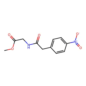 Methyl 2-[2-(4-nitrophenyl)acetylamino]acetate structure