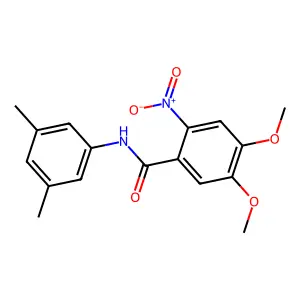 N-(3,5-dimethylphenyl)-4,5-dimethoxy-2-nitrobenzamide structure