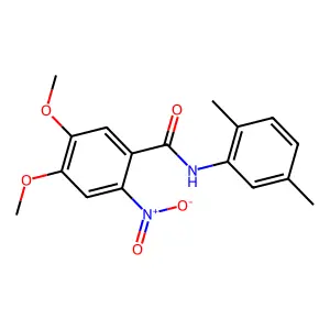 N-(2,5-dimethylphenyl)-4,5-dimethoxy-2-nitrobenzamide structure