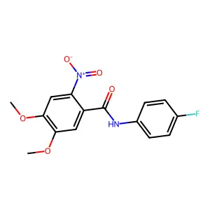N-(4-氟苯基)-4,5-二甲氧基-2-硝基苯甲酰胺 structure