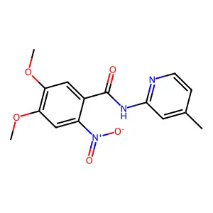 4,5-dimethoxy-N-(4-methylpyridin-2-yl)-2-nitrobenzamide structure