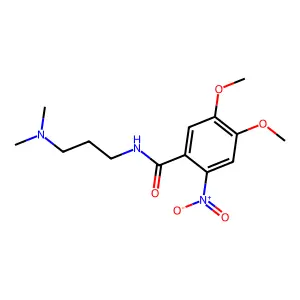 N-[3-(dimethylamino)propyl]-4,5-dimethoxy-2-nitrobenzamide structure