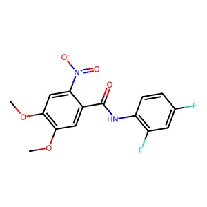 N-(2,4-difluorophenyl)-4,5-dimethoxy-2-nitrobenzamide structure