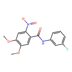 N-(3-fluorophenyl)-4,5-dimethoxy-2-nitrobenzamide structure
