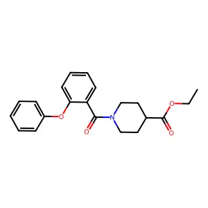 Ethyl 1-[(2-phenoxyphenyl)carbonyl]piperidine-4-carboxylate structure