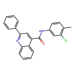N-(3-chloro-4-methylphenyl)-2-phenylquinoline-4-carboxamide structure