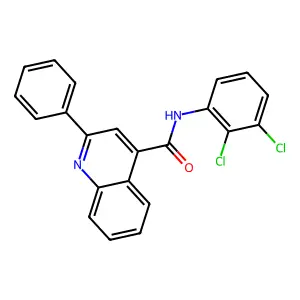 N-(2,3-dichlorophenyl)-2-phenylquinoline-4-carboxamide structure