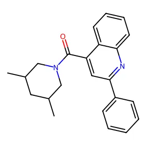 (3,5-Dimethylpiperidin-1-yl)(2-phenylquinolin-4-yl)methanone structure
