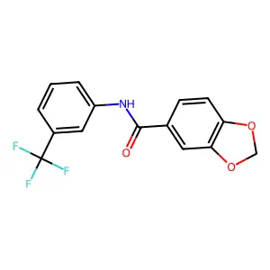 N-(3-(Trifluoromethyl)phenyl)-1,3-benzodioxole-5-carboxamide structure