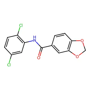 N-(2,5-dichlorophenyl)-1,3-benzodioxole-5-carboxamide structure