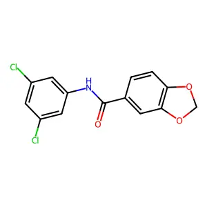 N-(3,5-dichlorophenyl)-1,3-benzodioxole-5-carboxamide structure
