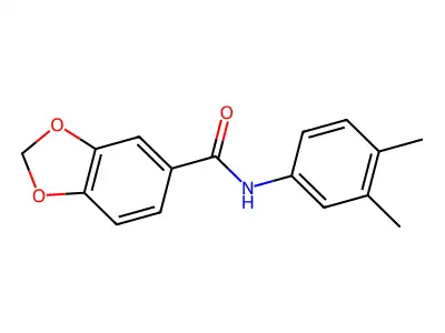 N-(3,4-dimethylphenyl)-1,3-benzodioxole-5-carboxamide structure