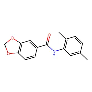 N-(2,5-dimethylphenyl)-1,3-benzodioxole-5-carboxamide structure