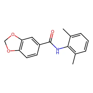 N-(2,6-dimethylphenyl)-1,3-benzodioxole-5-carboxamide structure