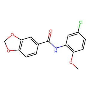 N-(5-Chloro-2-methoxyphenyl)-1,3-benzodioxole-5-carboxamide structure