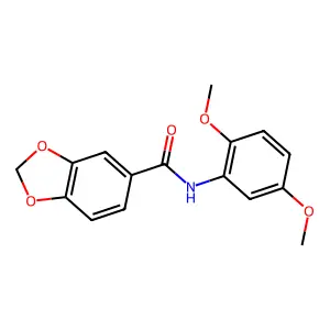 N-(2,5-dimethoxyphenyl)-1,3-benzodioxole-5-carboxamide structure
