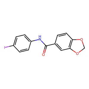 N-(4-iodophenyl)-1,3-benzodioxole-5-carboxamide structure