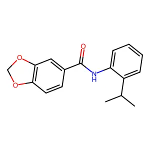 N-(2-isopropylphenyl)-1,3-benzodioxole-5-carboxamide structure