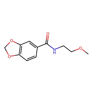 N-(2-methoxyethyl)-1,3-benzodioxole-5-carboxamide structure