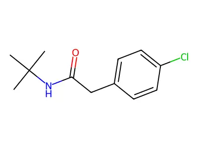 N-tert-butyl-2-(4-chlorophenyl)acetamide structure