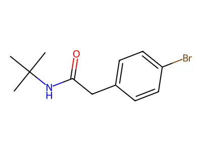 2-(4-bromophenyl)-N-tert-butylacetamide structure