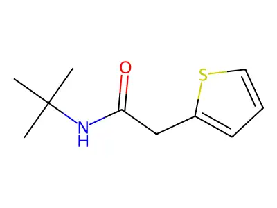 N-(tert-butyl)-2-(2-thienyl)acetamide structure